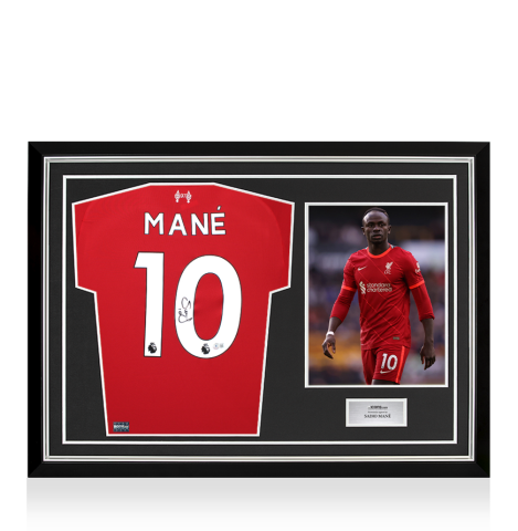 Sadio Mane Back Signed Liverpool 2025-26 Home Shirt In Hero Frame: Option 1