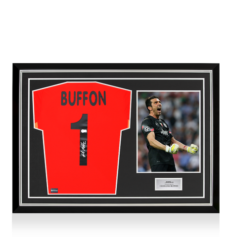 Gianluigi Buffon Back Signed Juventus 2024-25 Goalkeeper Shirt In Hero Frame: Option 1