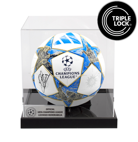 Iker Casillas Official UEFA Champions League Signed Football In Acrylic Case
