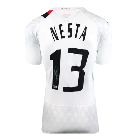 Alessandro Nesta Back Signed AC Milan 2023-24 Away Shirt In Deluxe Packaging
