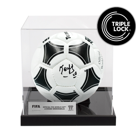 Mario Kempes Official 1978 FIFA World Cup™ Signed Adidas Tango Football In Acrylic Case