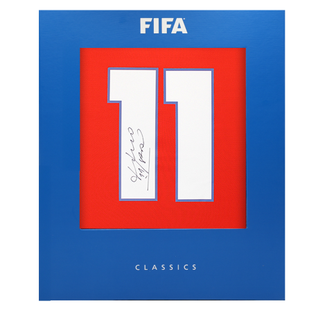 Marcelo Salas Official FIFA World Cup™ Back Signed Chile 2022-23 Home Shirt In Deluxe Packaging