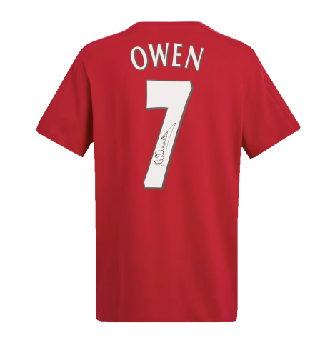 Michael Owen Back Signed Manchester United DNA Home Shirt In Deluxe Packaging