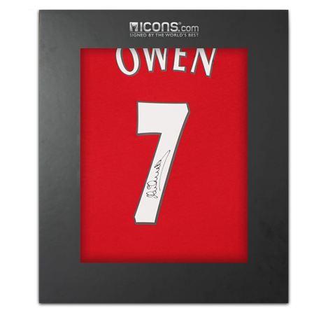 Michael Owen Back Signed Manchester United DNA Home Shirt In Deluxe Packaging