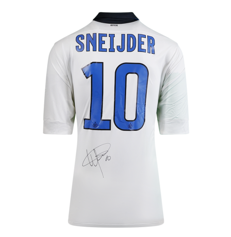 Wesley Sneijder Back Signed Internazionale 2011-12 Away Shirt In Deluxe Packaging