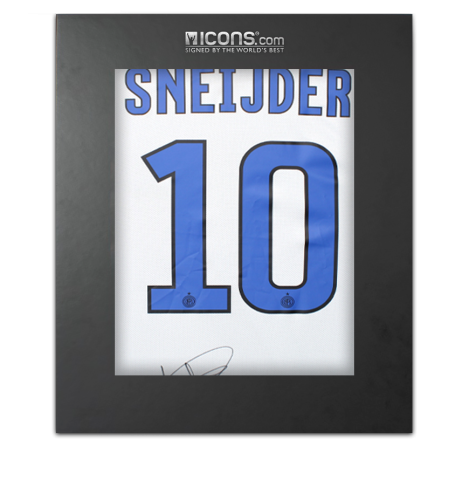 Wesley Sneijder Back Signed Internazionale 2011-12 Away Shirt In Deluxe Packaging