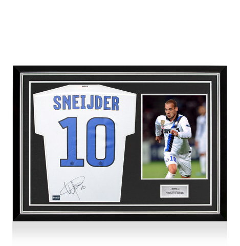 Wesley Sneijder Back Signed Internazionale 2011-12 Away Shirt In Hero Frame: Option 1