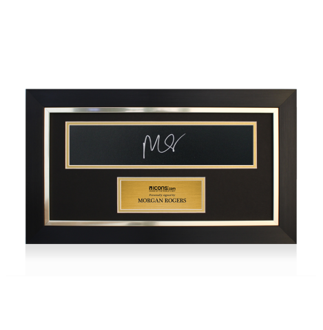 Morgan Rogers Signed and Framed Black Plaque