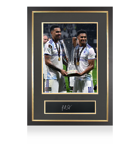 Morgan Rogers Signed Plaque and Photo Frame: 2026 Europa League Winner