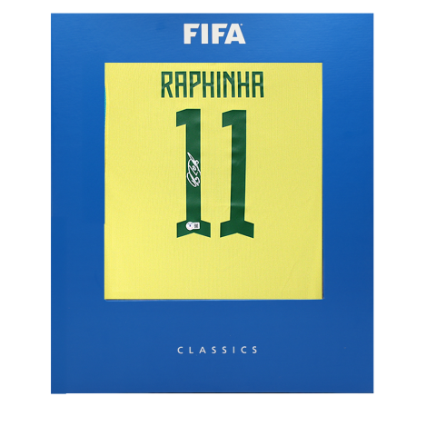 Raphinha Official FIFA World Cup™ Back Signed Brazil 2026 Home Shirt In Deluxe Packaging