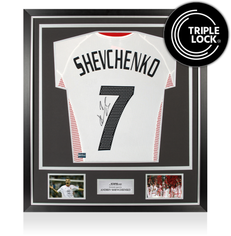 Andriy Shevchenko Back Signed AC Milan 2002-03 Away Shirt In Classic Frame