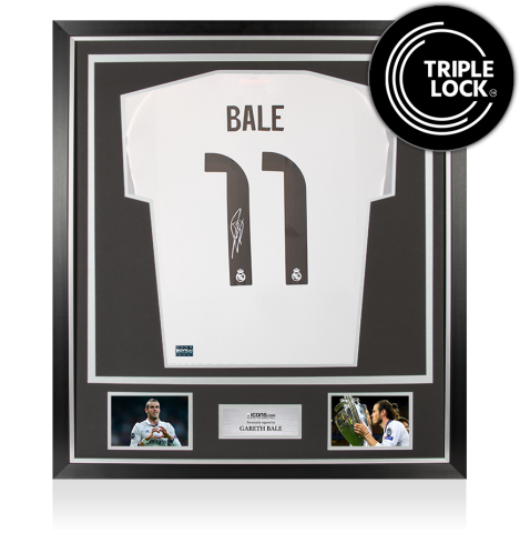 Gareth Bale Back Signed Real Madrid 2025-26 Home Shirt In Classic Frame