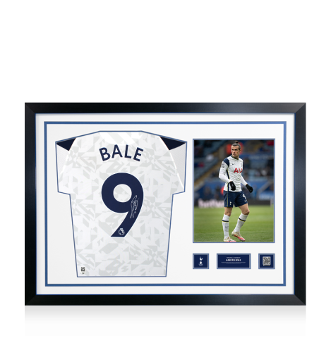 Gareth Bale Official Tottenham Hotspur Signed and Framed 2020-21 Home  Shirt 