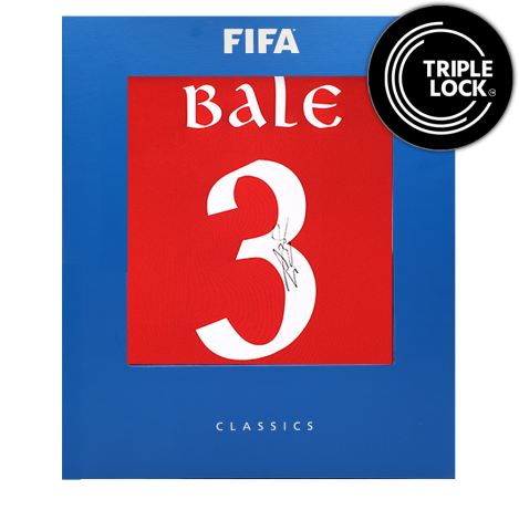 Gareth Bale Official FIFA World Cup™ Back Signed Wales 2006-07 Home Shirt In Deluxe Packaging
