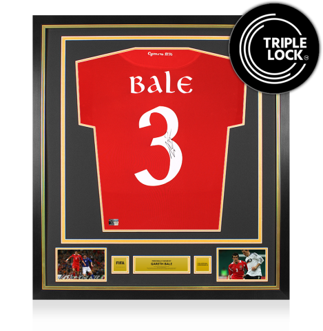 Gareth Bale Official FIFA World Cup™ Back Signed and Framed Wales 2006-07 Home Shirt 