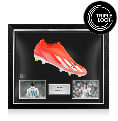 Gareth Bale Signed Adidas X Football Boot In Bubble Frame: Option 1