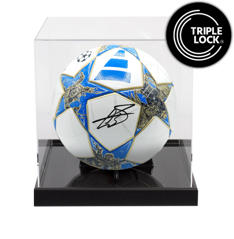 Gareth Bale Signed UEFA Champions League Football In Acrylic Case