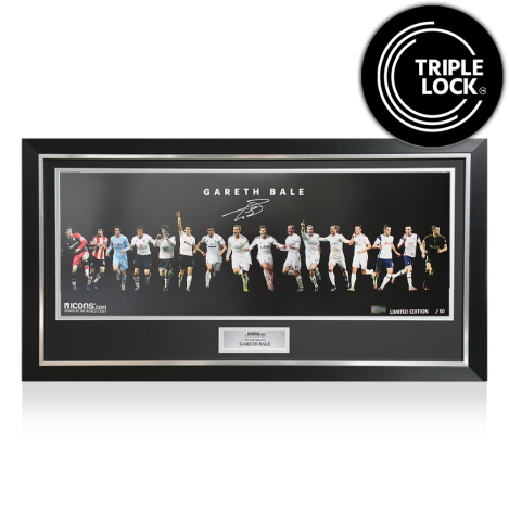 Gareth Bale Signed Montage: The Career Collection