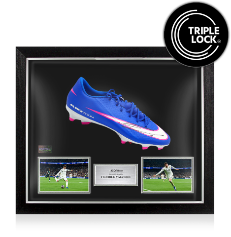 Federico Valverde Signed Nike Vapor Boot In Bubble Frame: Option 1