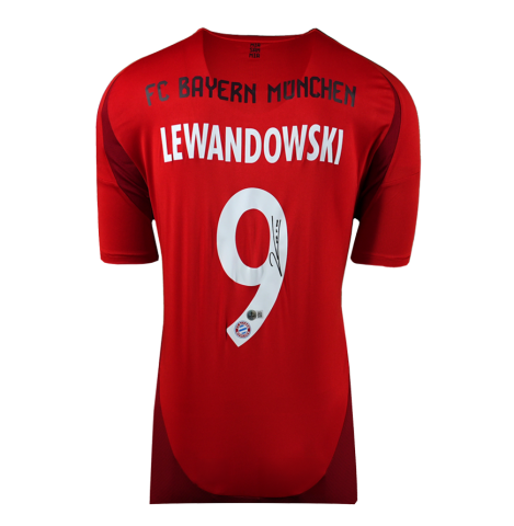 Robert Lewandowski Back Signed FC Bayern Munich 2024-25 Home Shirt In Deluxe Packaging