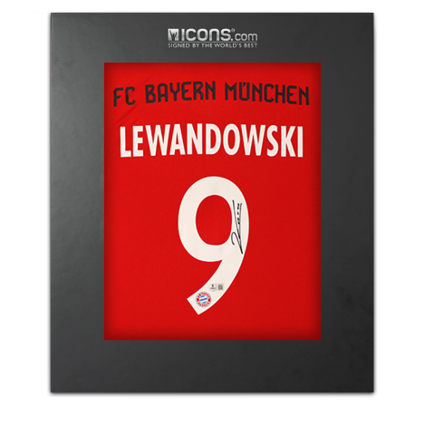Robert Lewandowski Back Signed FC Bayern Munich 2024-25 Home Shirt In Deluxe Packaging