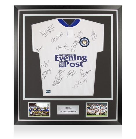 Multi-Signed Leeds United 1991-92 Home Shirt - Signed by 14 In Classic Frame