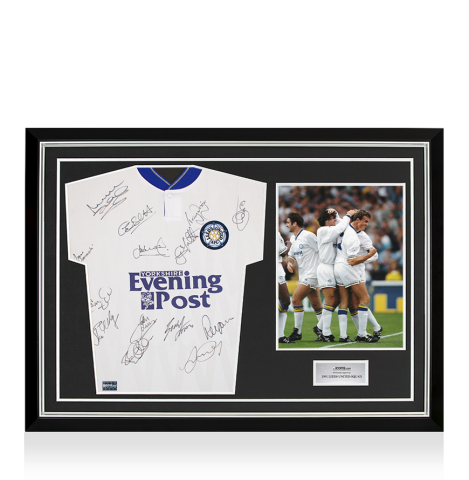 Multi-Signed Leeds United 1991-92 Home Shirt - Signed by 14 In Hero Frame: Option 1
