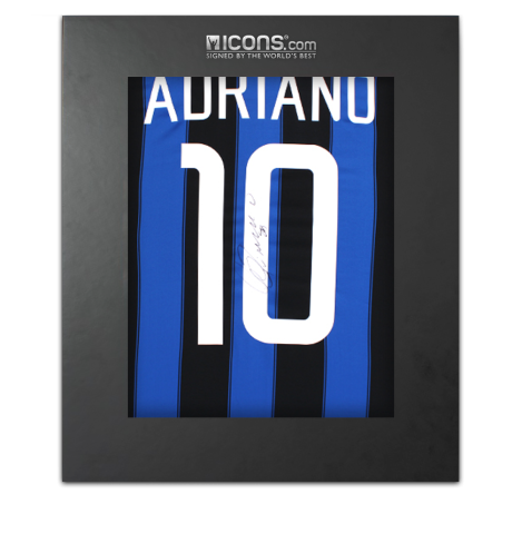 Adriano Back Signed Internazionale 2003-04 Home Shirt In Deluxe Packaging