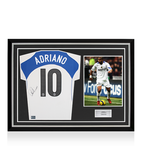 Adriano Back Signed Internazionale 2003-04 Away Shirt In Hero Frame: Option 1