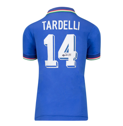 Marco Tardelli Official FIFA World Cup™ Back Signed Italy Retro Shirt In Deluxe Packaging