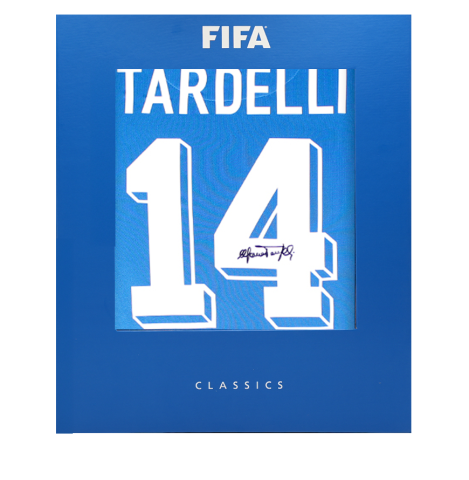 Marco Tardelli Official FIFA World Cup™ Back Signed Italy Retro Shirt In Deluxe Packaging
