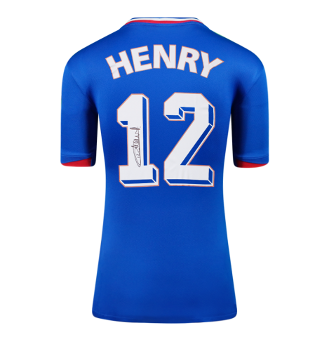 Thierry Henry Back Signed France 2024 Home Shirt In Deluxe Packaging