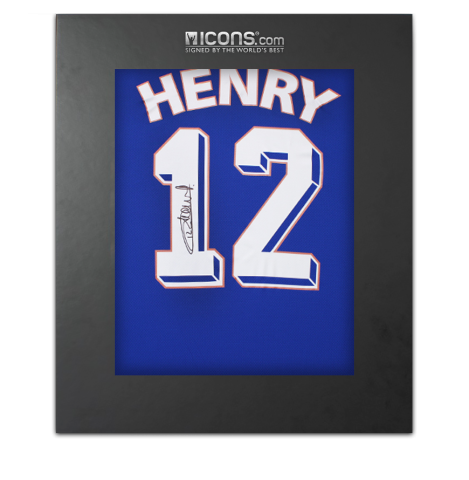 Thierry Henry Back Signed France 2024 Home Shirt In Deluxe Packaging