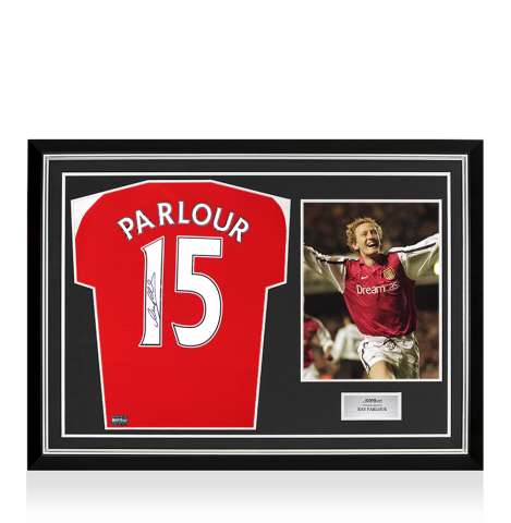 Ray Parlour Back Signed Arsenal 2024-25 Home Shirt In Hero Frame: Option 1