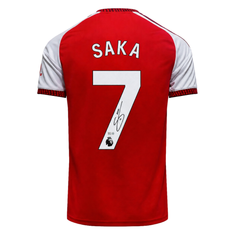 Bukayo Saka Back Signed Arsenal 2026-27 Home Shirt In Deluxe Packaging