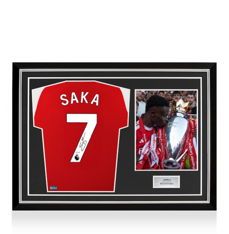 Bukayo Saka Back Signed Arsenal 2026-27 Home Shirt In Hero Frame: Option 1