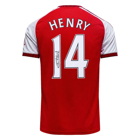 Thierry Henry Back Signed Arsenal 2026-27 Home Shirt In Deluxe Packaging