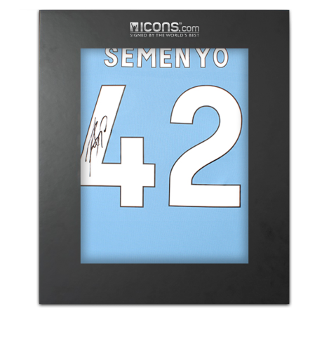 Antoine Semenyo Back Signed Manchester City 2025-26 Home Shirt In Deluxe Packaging