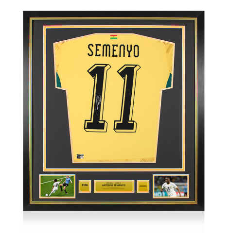Antoine Semenyo Official FIFA World Cup™ Back Signed and Framed Ghana 2025-26 Away Shirt 