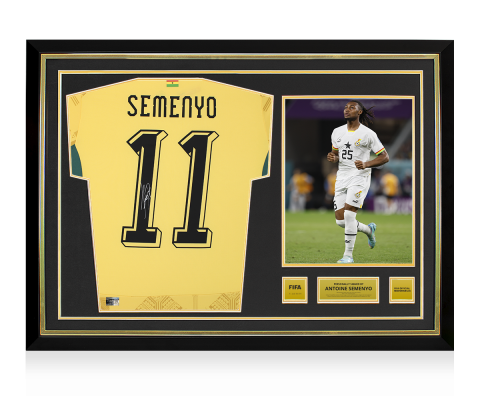 Antoine Semenyo Official FIFA World Cup™ Back Signed and Hero Framed Ghana 2025-26 Away Shirt 