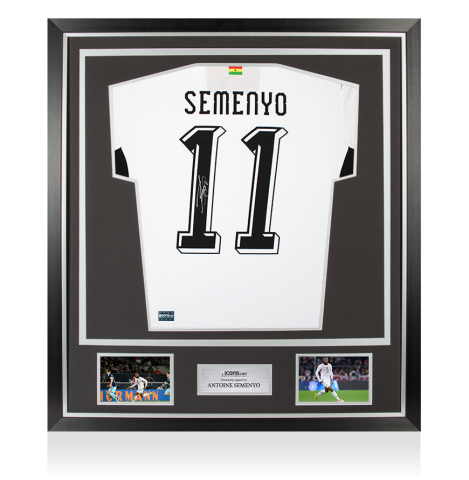 Antoine Semenyo Back Signed Ghana 2025-26 Home Shirt In Classic Frame