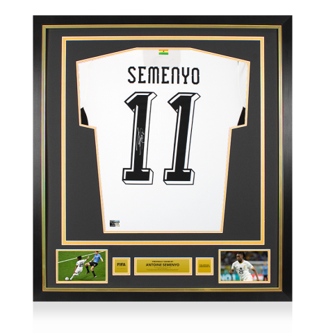 Antoine Semenyo Official FIFA World Cup™ Back Signed and Framed Ghana 2025-26 Home Shirt 