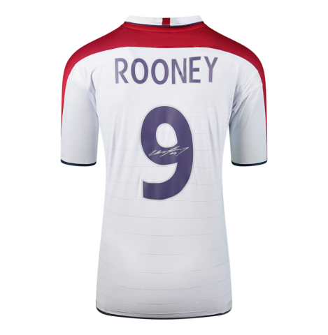 Wayne Rooney Official FIFA World Cup™ Back Signed England 2004-05 Home Shirt In Deluxe Packaging