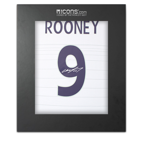 Wayne Rooney Back Signed England 2004-05 Home Shirt In Deluxe Packaging