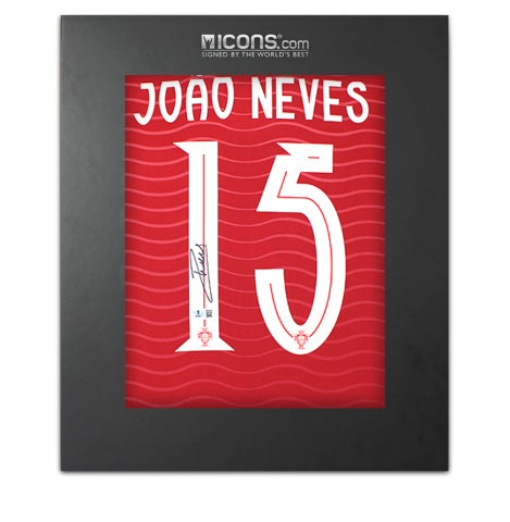 Joao Neves Back Signed Portugal 2026 Home Shirt In Deluxe Packaging