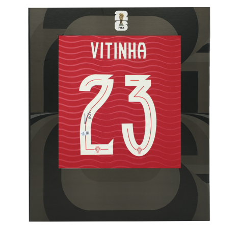 Vitinha Official 2026 FIFA World Cup™ Back Signed Portugal 2026 Home Shirt In Deluxe Packaging Vitinha Official 2026 FIFA World Cup™ Back Signed Portugal 2026 Home Shirt In Deluxe Packaging
