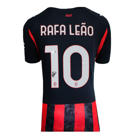 Rafael Leao Back Signed AC Milan 2025-26 Shirt In Deluxe Packaging
