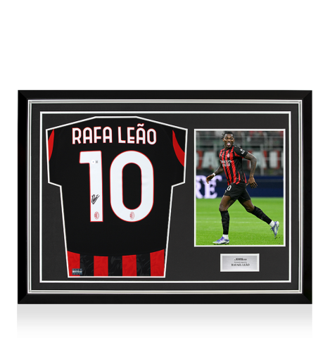 Rafael Leao Back Signed AC Milan 2025-26 Shirt In Hero Frame: Option 1