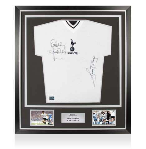 Ossie Ardiles & Ricky Villa Dual Signed Tottenham Hotspur 1981 FA Cup Final Shirt In Classic Frame