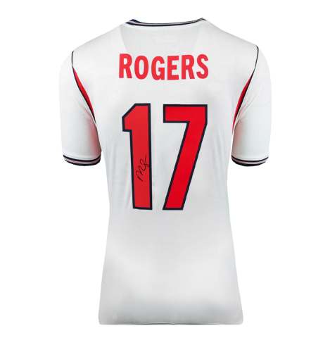 Morgan Rogers Back Signed Engand 2026 Home Shirt In Deluxe Packaging